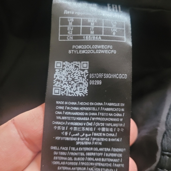 Guess Black Vegan Leather Jacket M - Picture 6 of 9